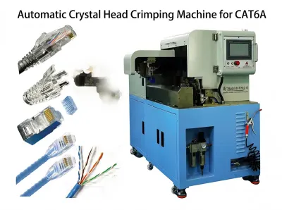 Automatikus kristályfejű krimpelőgép CAT6A RJ45 csatlakozókkal WPM-CAT6A