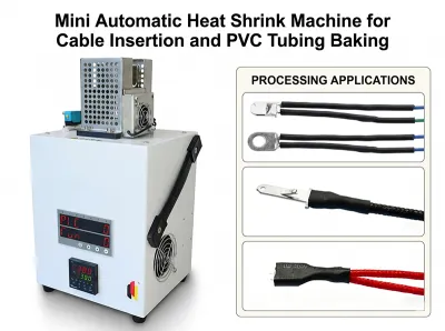 Mini automatikus hőzsugorító gép kábelbehelyezéshez és PVC cső sütéshez JW-HST-05B