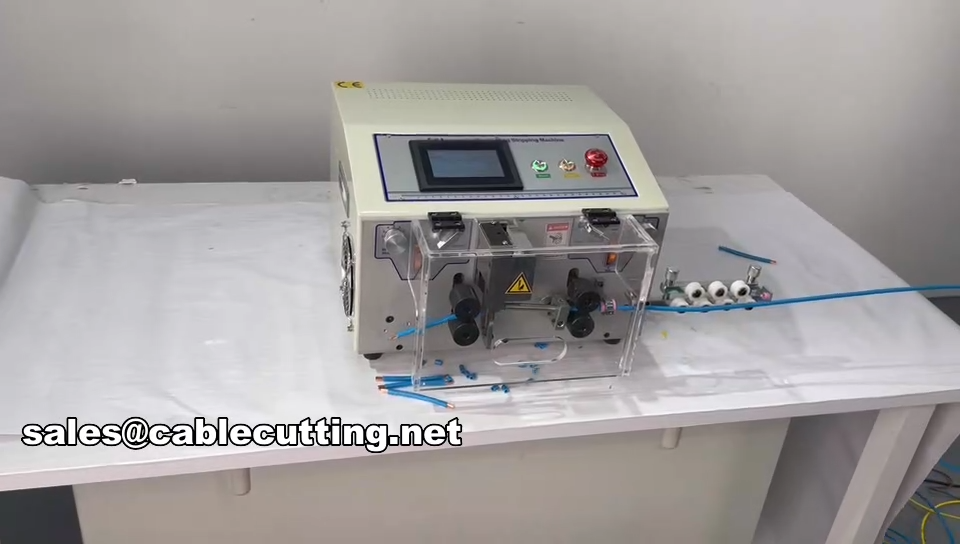 Automatikus érintőképernyős huzalstripper és vágógép (0,1–10 mm²)