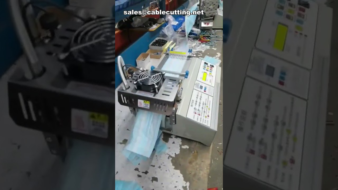 Automata kötélvágó gép forró késsel – Poliészter szalag és elektromos kábel precíz vágása