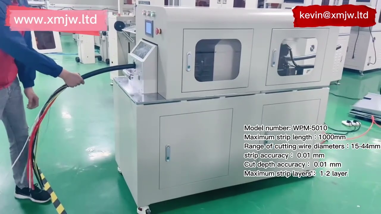 WPM-5010 Nagy négyzet rotációs kábelhámozó gép - Automatizált ipari huzalfeldolgozás