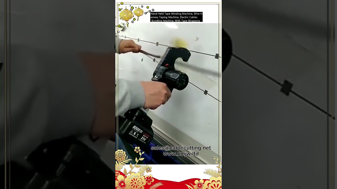 Kézi szalagtekercselő gép – kábelköteg-szalagozó, elektromos kábelkötegelő automata