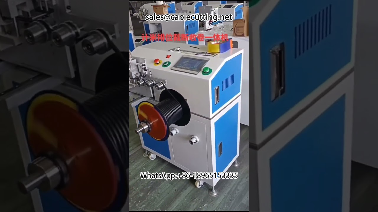 Huzal- és kábeltekercselő és kötöző automata gép | Precíz méter számlálás és vágás