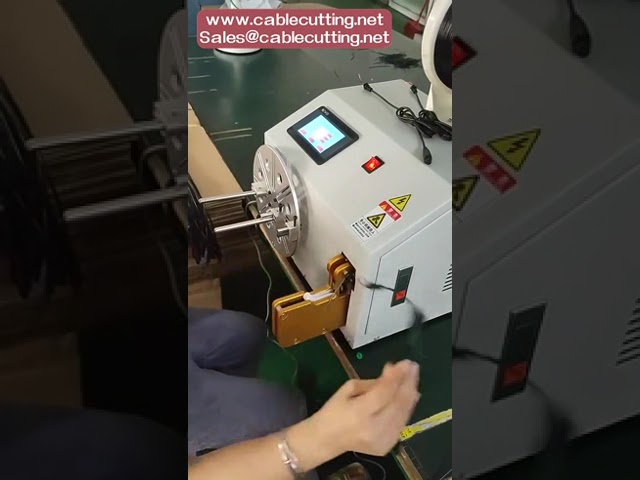 Automatikus tápkábel és elektromos vezeték tekercselő, csavaró és kötöző gép