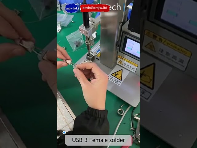 Félautomata USB kábel forrasztógép - Type-C töltőkábel hegesztő eszköz