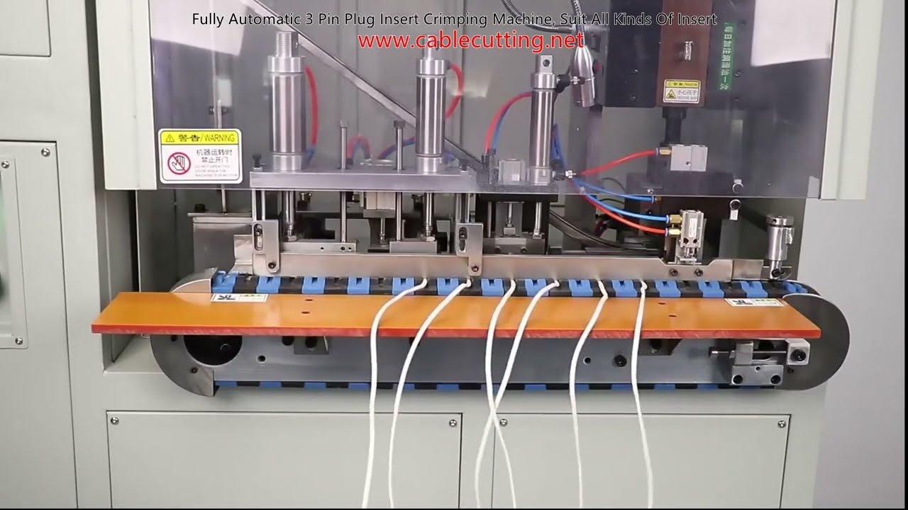 Teljesen automatikus 3 pólusú dugó krimpelő gép, minden típusú csatlakozóhoz