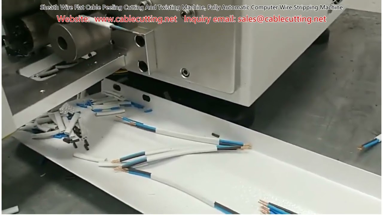Sheath Wire Flat Cable Peeling Cutting And Twisting Machine, Fully Automatic Computer Wire Stripping