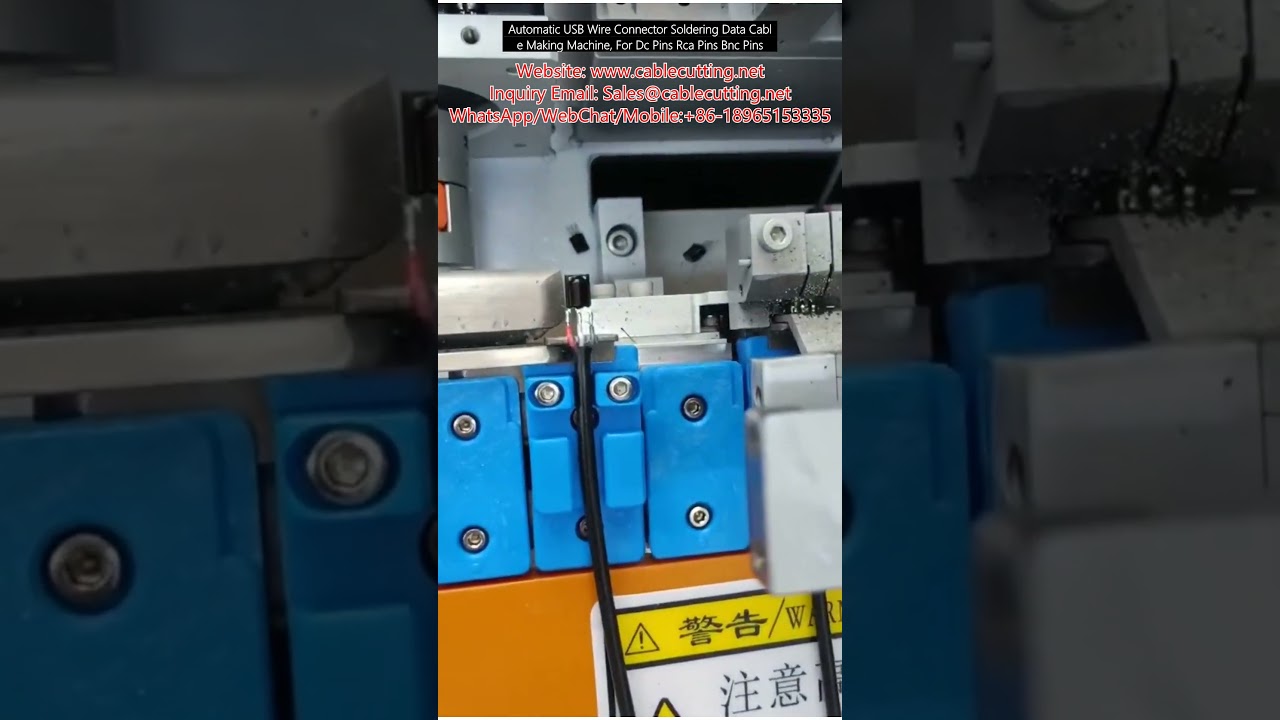 Automatikus USB vezetékcsatlakozó forrasztógép | Adatkábel gyártó berendezés DC, RCA, BNC érintkezőkhöz