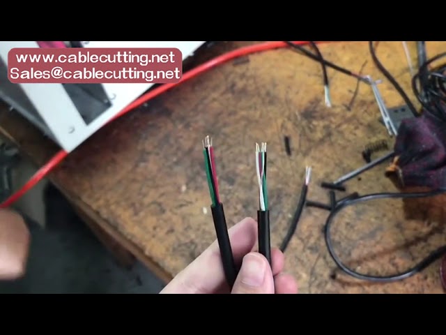 Full Automatic Sheath Cable Inner And Outer Cable Cutting Wire Stripping Machine