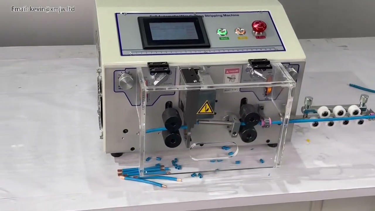 Érintőképernyős LCD automata huzalvágó, csupaszító és csavaró gép – 0–10 mm², AWG2–8, SWT508 JE/JE2