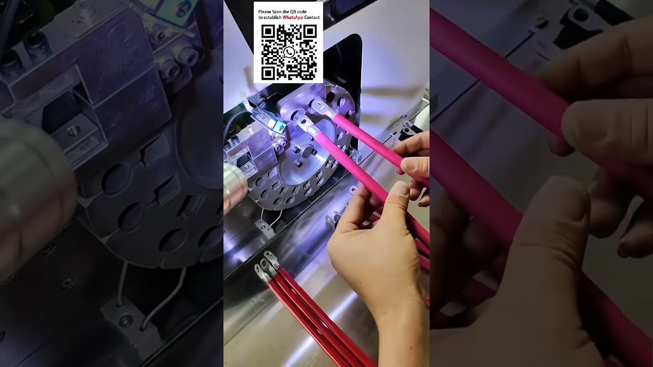 Automatikus hőzsugorcső behelyező és sütő gép EV kábelkötegekhez #Automatizálás