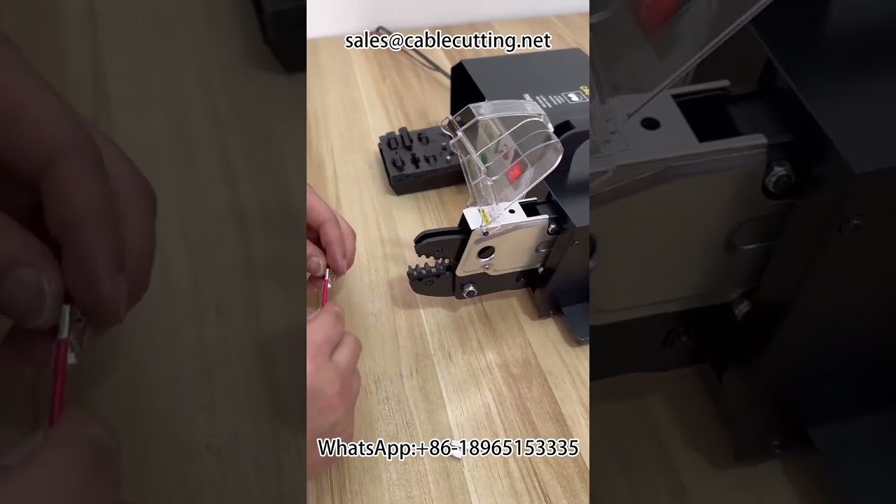 Elektromos sorkapocskrimpelő gép: dugó- és rugós kapcsok precíziós krimpelése