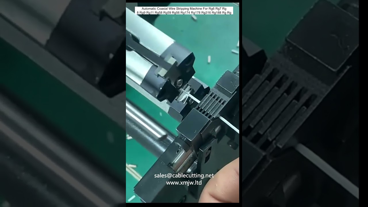 Automatikus koaxiális kábel csupaszító gép RG6, RG11, RG58, RG59 és egyéb RG típusokhoz – Nagy sebességű gyártósori megoldás