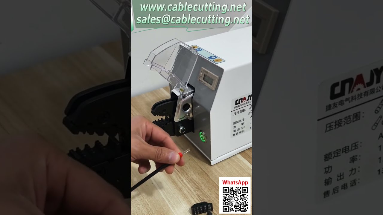 20EC Pneumatikus Krimpelőgép – 16 mm² Belső Terminál, Biztonsági Fedéllel, Cserélhető Szerszámok