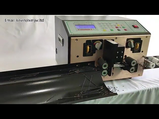 Fully automatic cutting peeling half peel machine middle strip equipment English display computer wi
