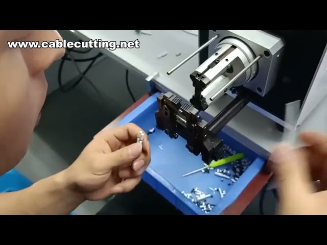 Koaxiális kábelhámozó gép | RG6 koaxiális kábel előkészítő automata gép