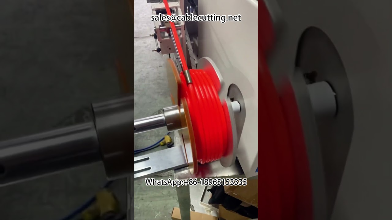 PE cső méterező, számláló és lyukasztó kis tekercs gép – Tömlőtekercselő automata