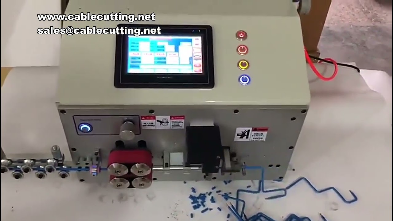 Számítógép-vezérelt automata huzalcsupaszító és hajlító gép – 6mm², 16mm², 25mm² szögben PVC kábel hajlító