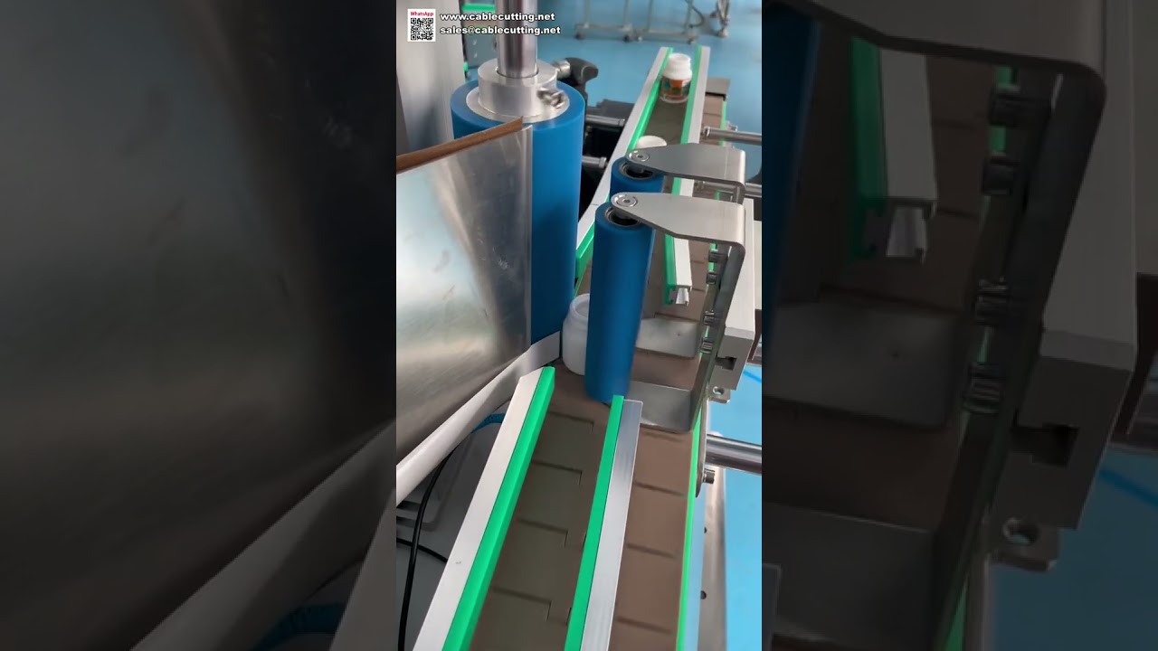 Professzionális automata palackcímkéző gép kerek üvegekhez és tartályokhoz
