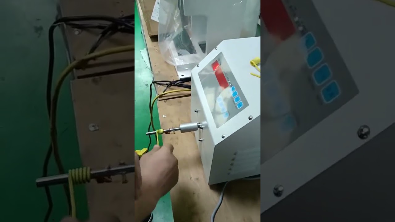 Egyedi keményhuzal-tekercselő gép működés közben – gyári valós bemutató #factory #machine
