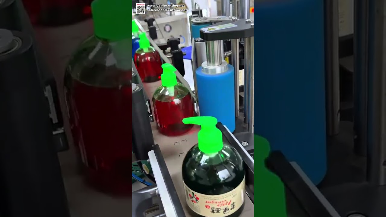 Nagy sebességű automata körpalack-címkéző gép – Ipari matrica applikátor tömeggyártáshoz