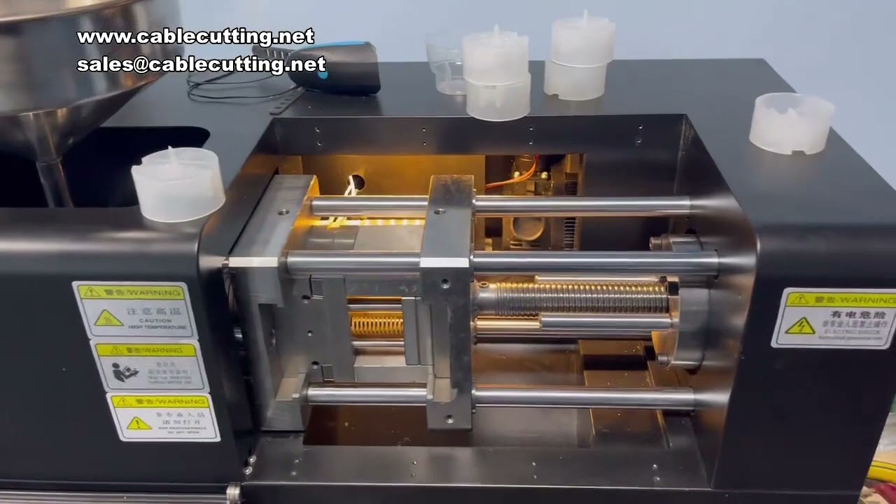 4T Mini Asztali Fröccsöntő Gép 0,5 kW 220V - 100 mm Löketű Műanyag Feldolgozó