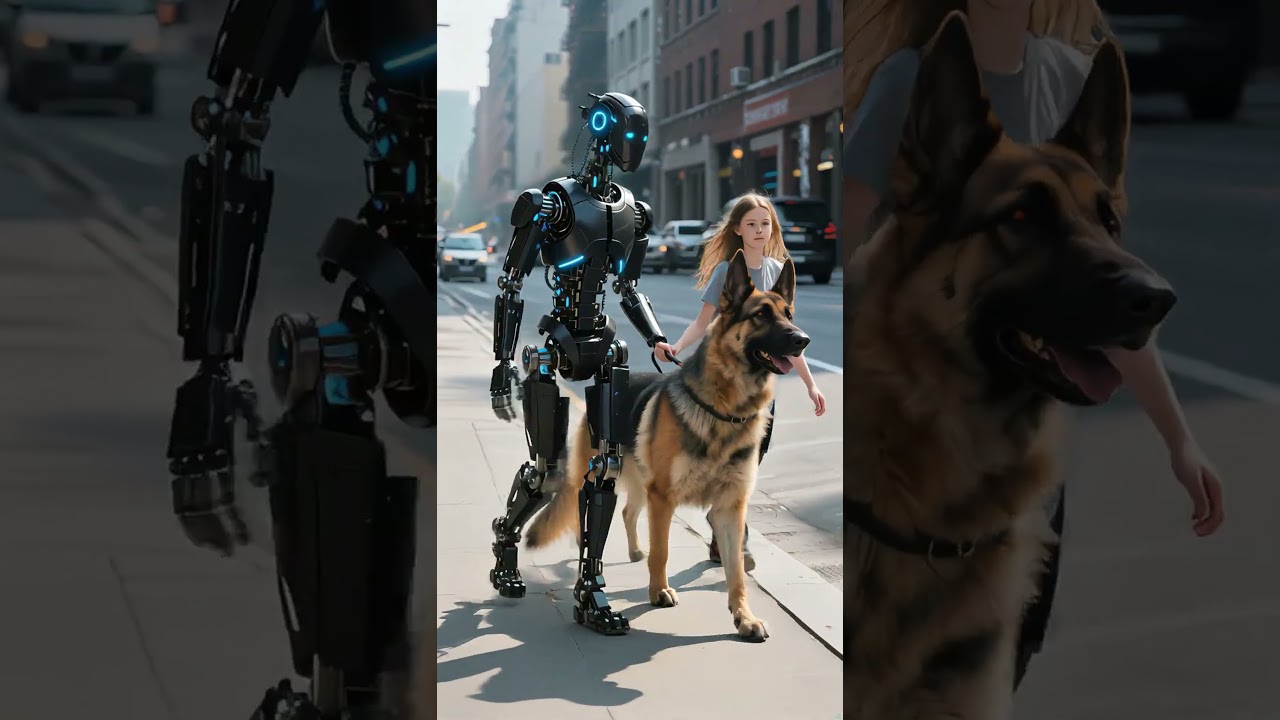 Élethű robot sétáltat kutyát az utcán – a jövő technológiája