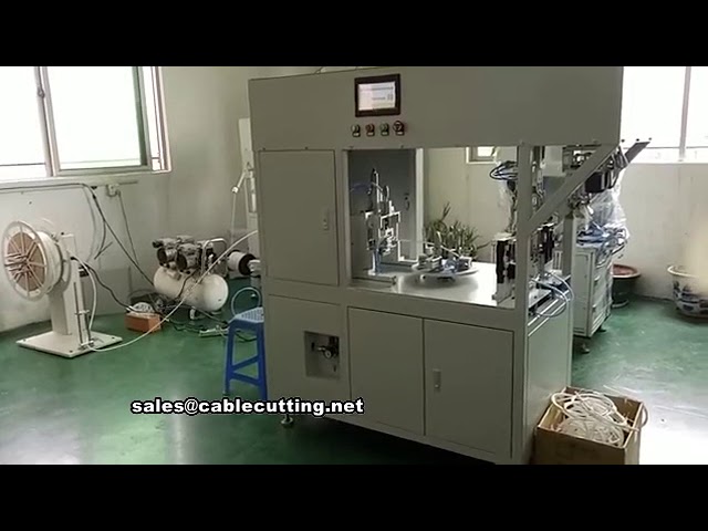 Teljesen automatikus kábelvágó, tekercselő és kötöző gép drótkötözővel