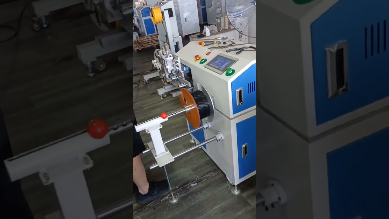 Precízmérős automata huzalvágó és tekercselő gép – hatékony gyártáshoz #gyár #gép