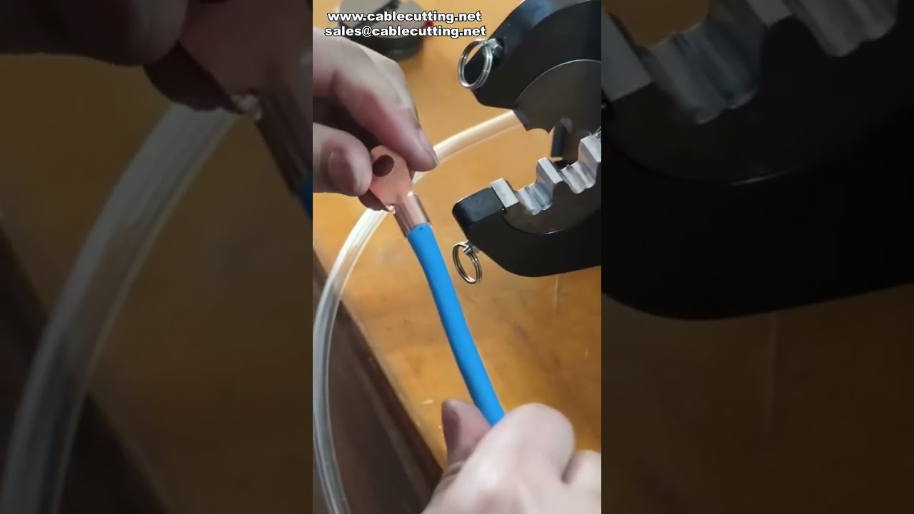 Erőteljes pneumatikus sorkapocskrimpelő gép nyitott fülekre 5-300A – Gyári automatizálás