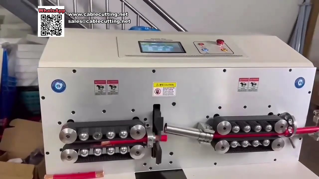 185 mm²-es kábel precíziós vágó és hámozó gép – teljesen elektromos, számítógép-vezérelt