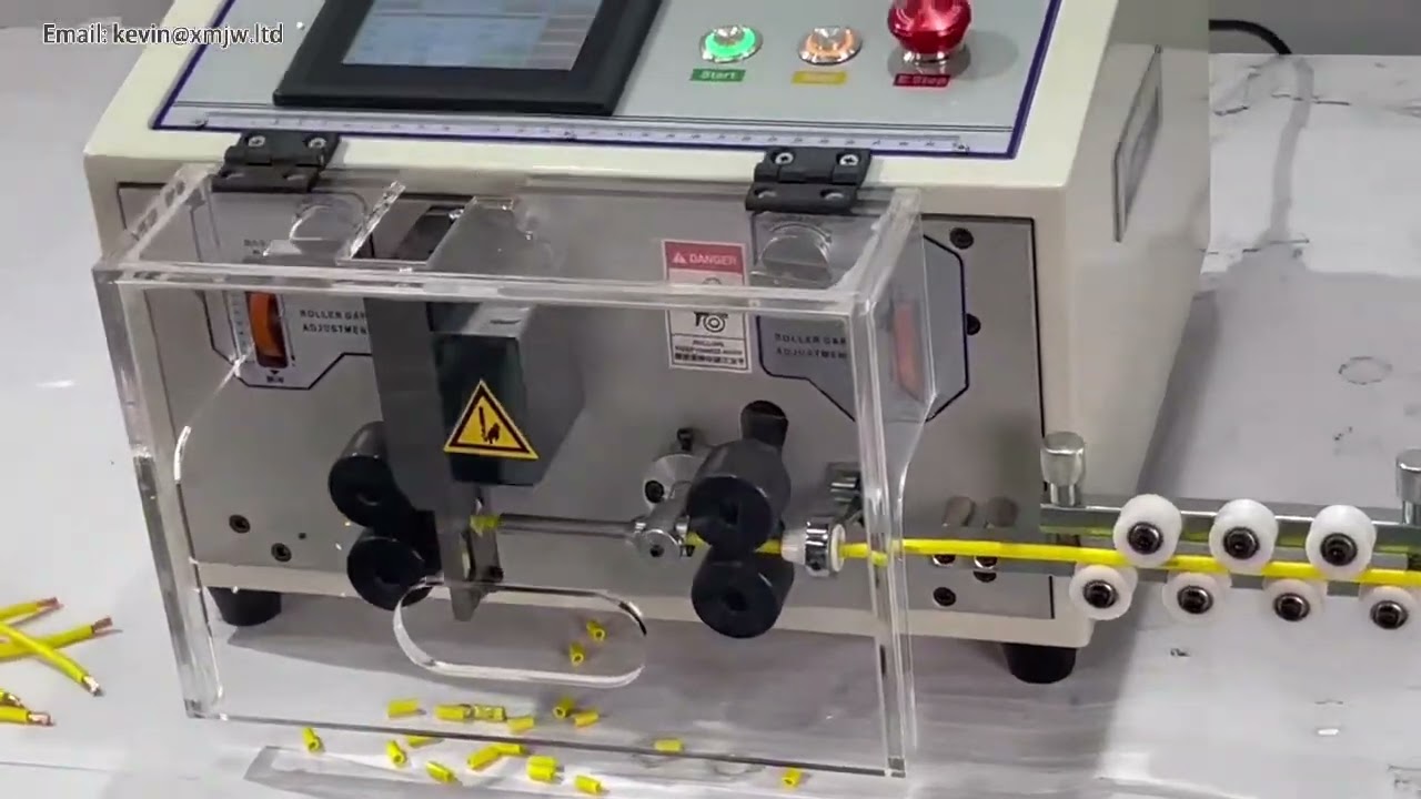 0,1-től 8 mm²-ig SWT508E Komputeres Huzalhúzó Gép – Automatikus szigetelésbontás, csupaszítás, vágás, kábelvágó