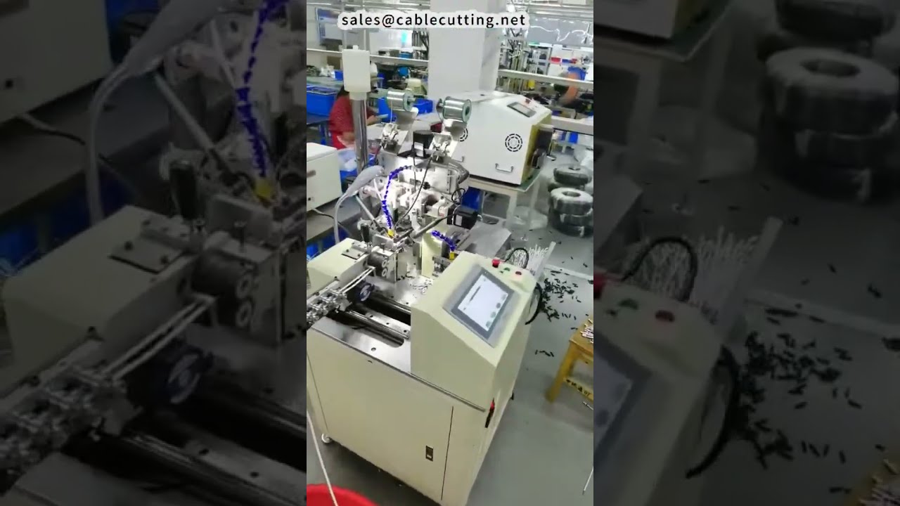 Teljesen automatikus DC dugó forrasztógép - Vág, hámoz, csavar, forraszt, ónoz - 4 munkást helyettesít #gyár