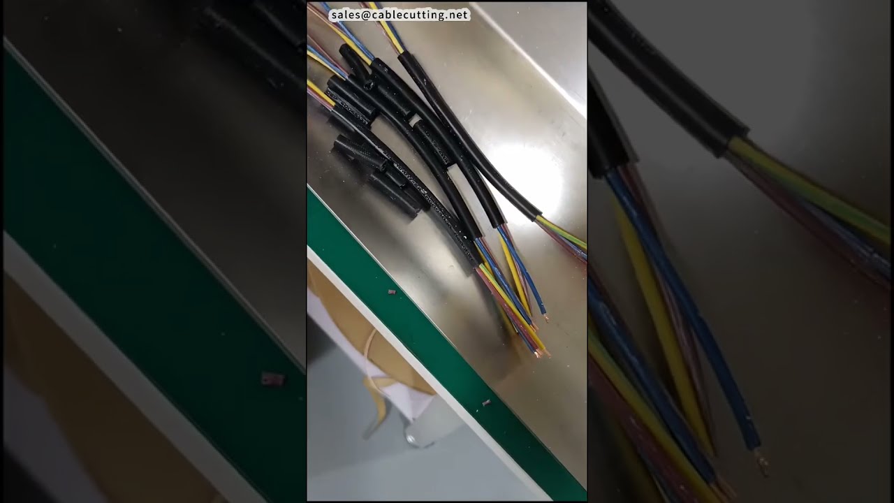 Drótvágó és belső/külső szigetelésbontó gép bemutató #factory #machine #diy